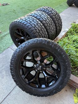20 snowflakes Chevy Silverado wheels and tires