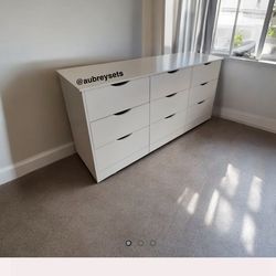 White 9 drawer dresser big drawers