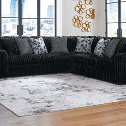New L SHAPE Black Midnight Sectional