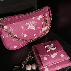 Juicy couture purse cherry wristlet 