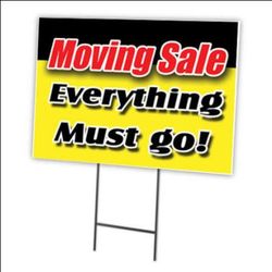 Moving sale 7/27 till midnight then we re gone