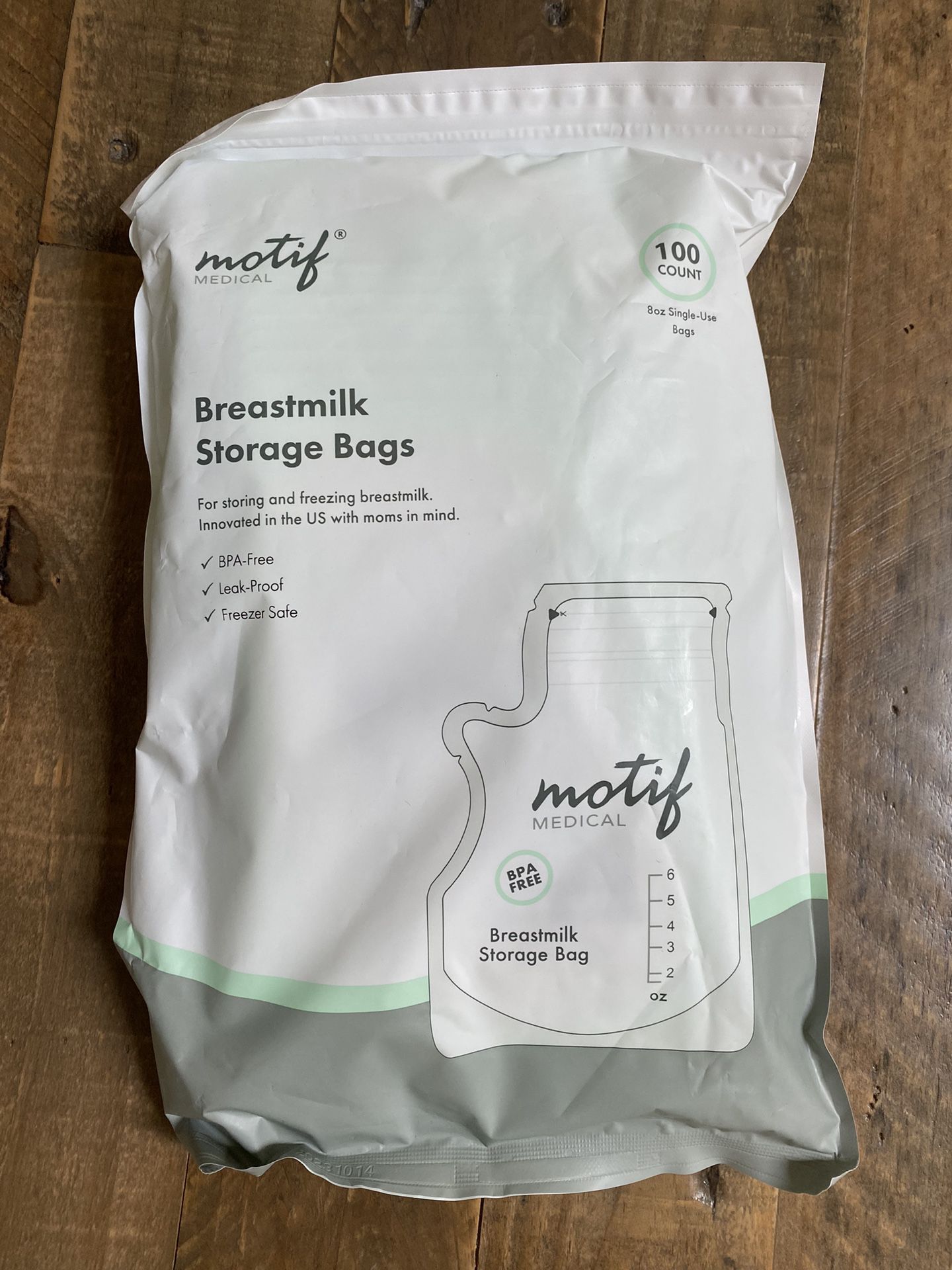 Motif Milk Storage Bags - 6 oz (100 Bags)
