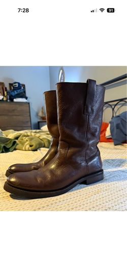 Frye X Coach Brown Leather Mid-Calf Boots