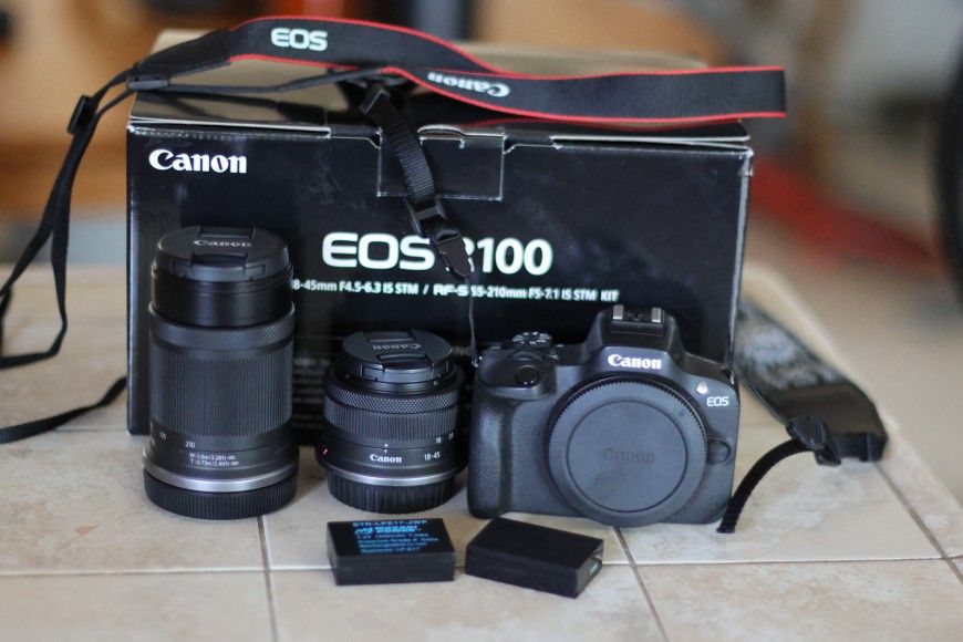 Canon R100 Camera With Lenses & Accessories