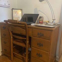 Antique Desk 1960’s Era From GW Fox & Company Still Great Condition $90 OBO