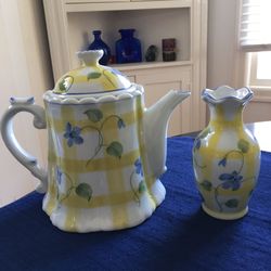 Vintage Teapot & Vase - Andrea by Sadek
