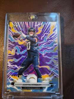 Justin Herbert LA Chargers Numbered 75/75 Trading Card