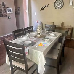 💥Free Delivery 💥 Dining Room Set*Dining Table and 6 Chairs👉$50  Down/GetNowPayLater 
