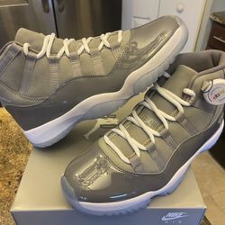 NEW MENS JORDAN 11 XI RETRO COOL GREY 2021 SHOES SIZE 9.5