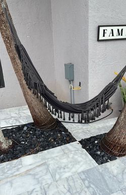 Black fringe hammock
