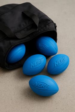 Footballs in Nerf Blue