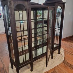 Antique Mahogany China Hutch 