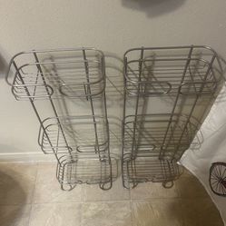 $40 OR BEST OFFER 3-Tier Stainless Steel Floor Shower Caddy