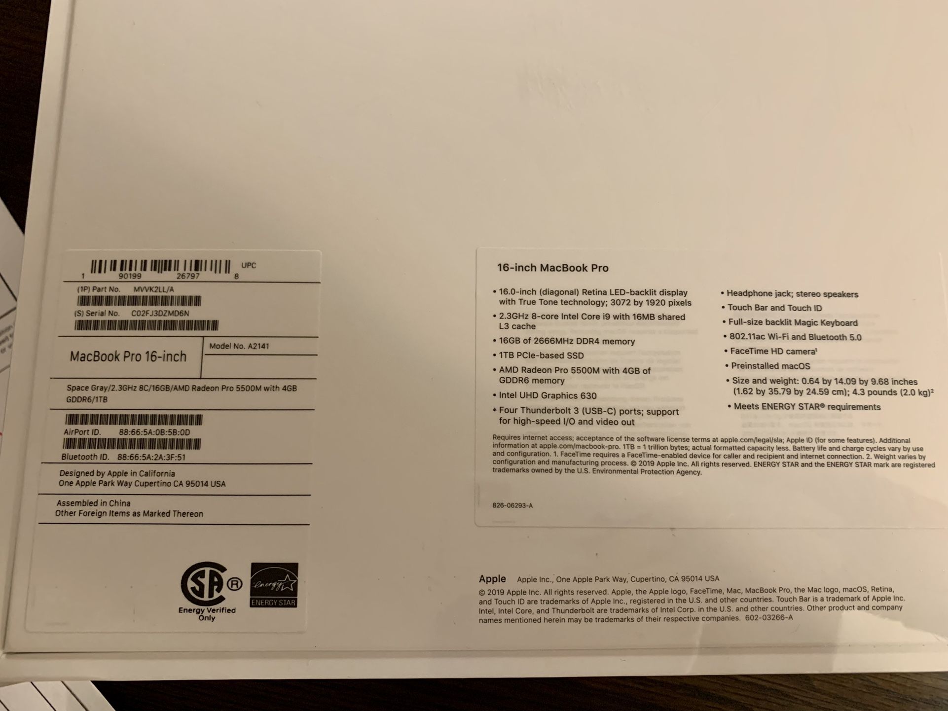 Apple Macbook Pro 16-inch 1TB Space Grey