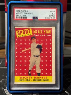 Mickey Mantle 1958 Topps All Star PSA 5