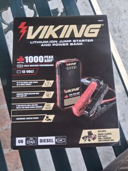 New Viking  1000 Peak Amp 12 Volt Jump Starter