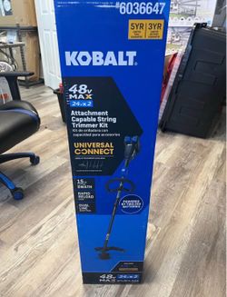 Kobalt 48V MAX 15 in Attachment Capable Battery String Trimmer Kit