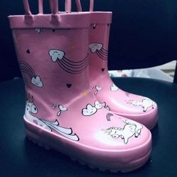 Storm Kidz Rain Boots Girls UNICORN Print Toddler to Big Kid Brand New