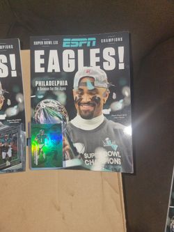 philadelphia eagles super bowl champions magazine each with a jalen hurts card