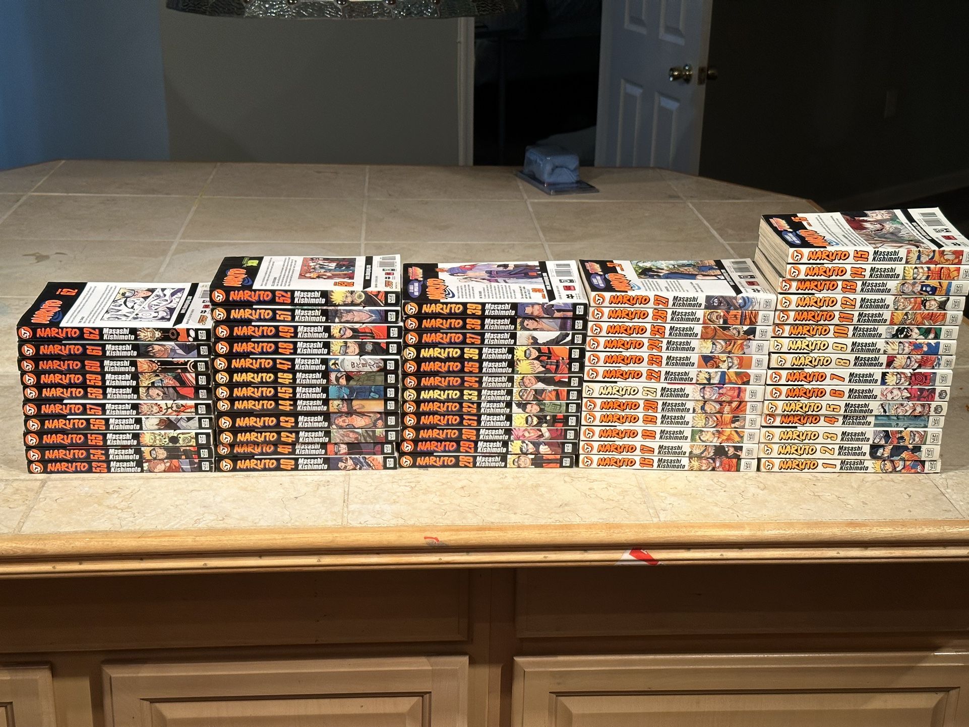 Naruto Shonen Jump Manga Lot English Books #1-62 Excellent condition