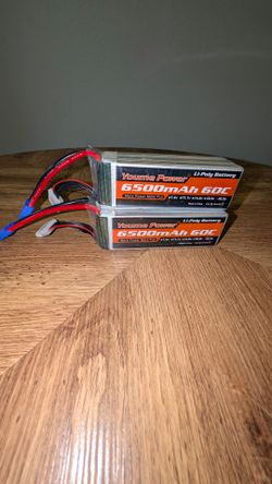22.2V LiPo Batteries (6S / 60C) - 2-Pack Barely Used