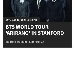 2 BTS 'Arirang' Tickets - Stanford Stadium 