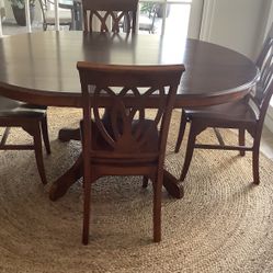 Pier One Dining Room Table And Chairs, Dark Brown