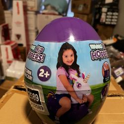 Waddle Purple Unicorn Hip Hopper Inflatable Hopping Animal Bouncer, 85lb Ages 2+