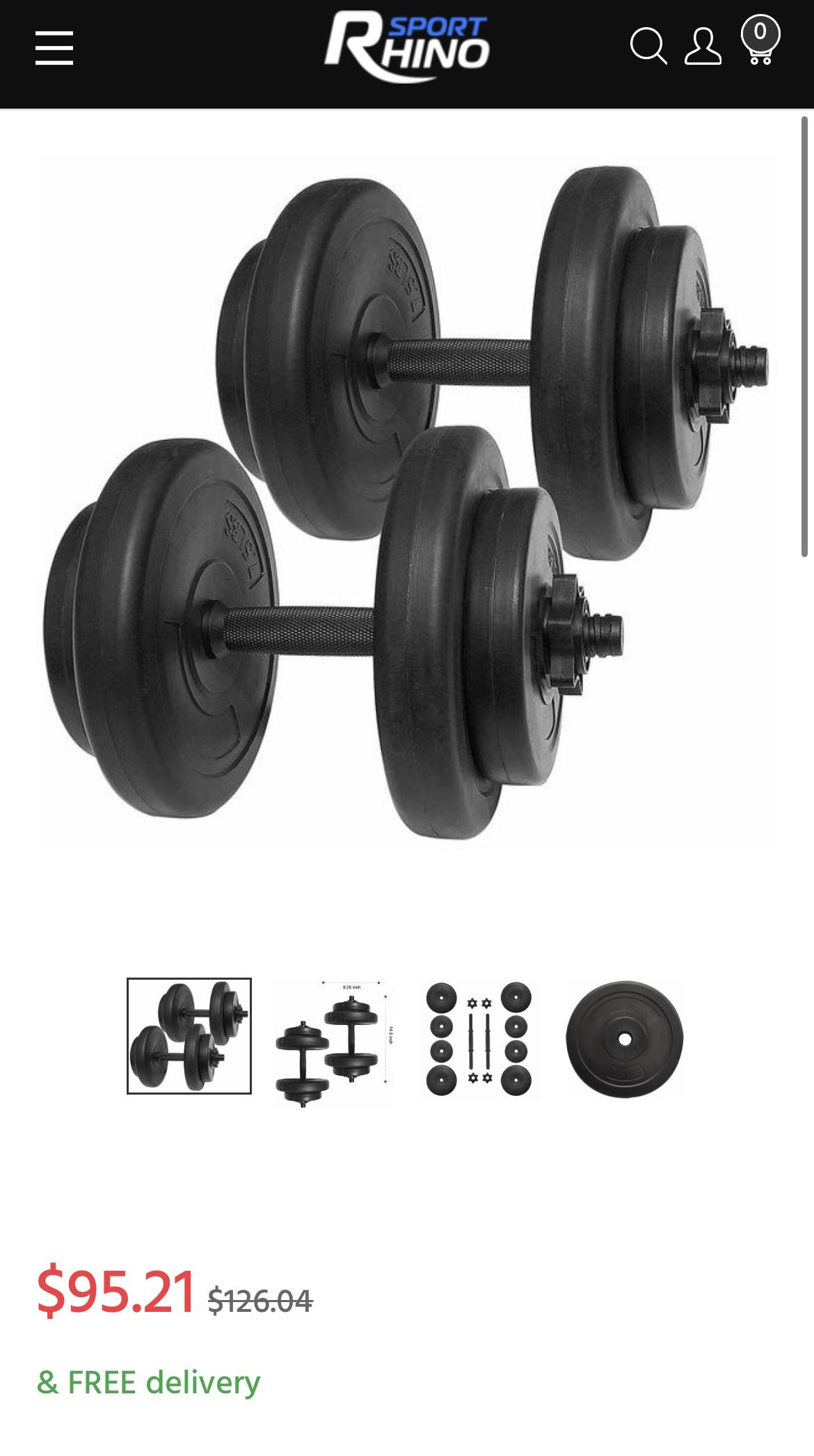 NEW IN BOX 40 Pound Dumbbell Weights