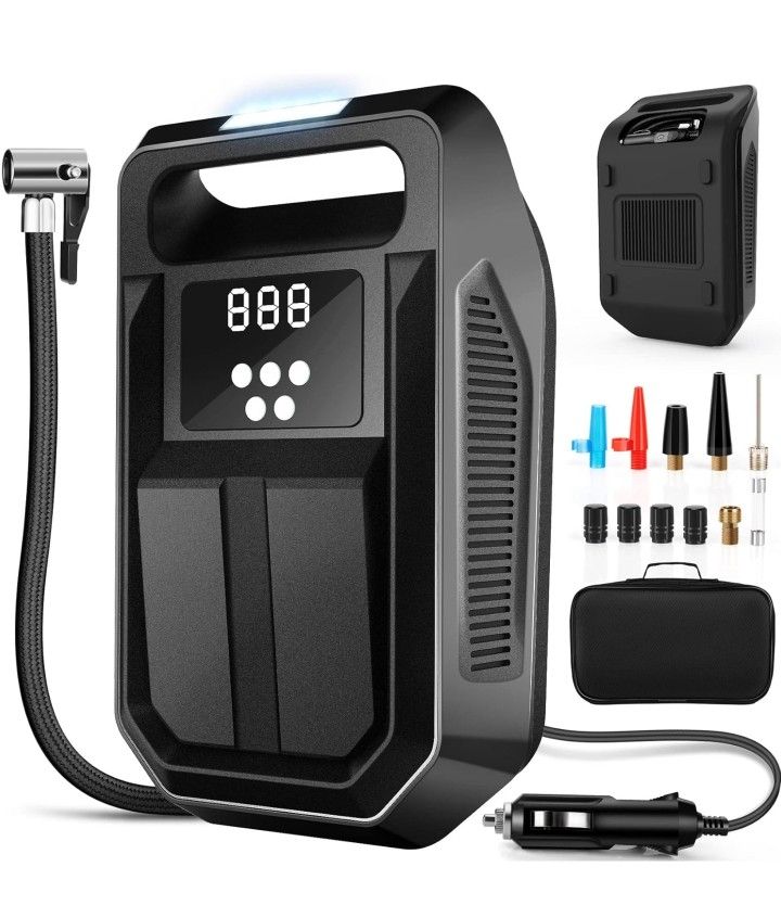 Luxe Essentials 12V Digital Tire Inflator - Portable Air Compressor w/ Accessories (NEW)