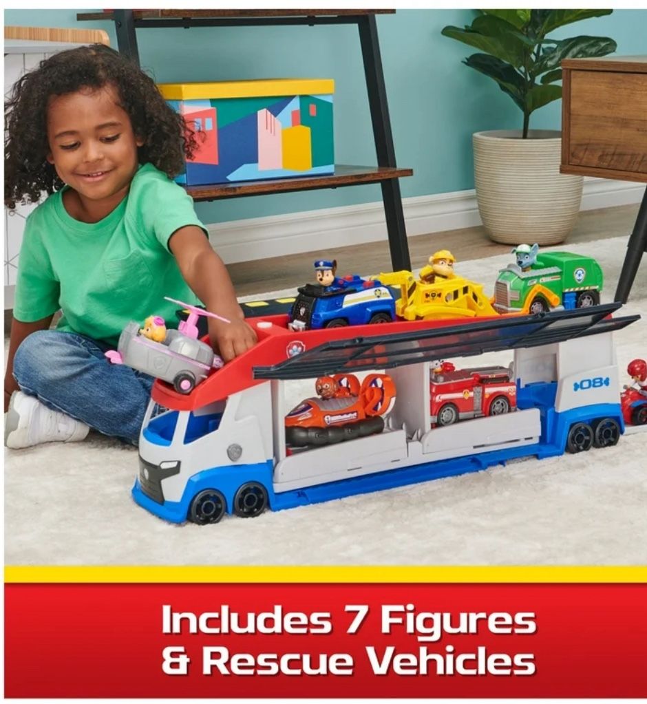 PAW Patrol, PAW Patroller Playset with 7 Figures and 7 Vehicles, for Kids Ages 3+, Toddler Toys