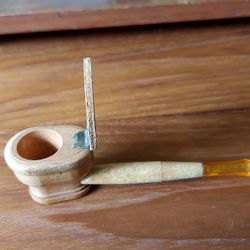 OH JOHNNY PIPE (Toilet): Unused 1940's-50's Vintage Novelty 