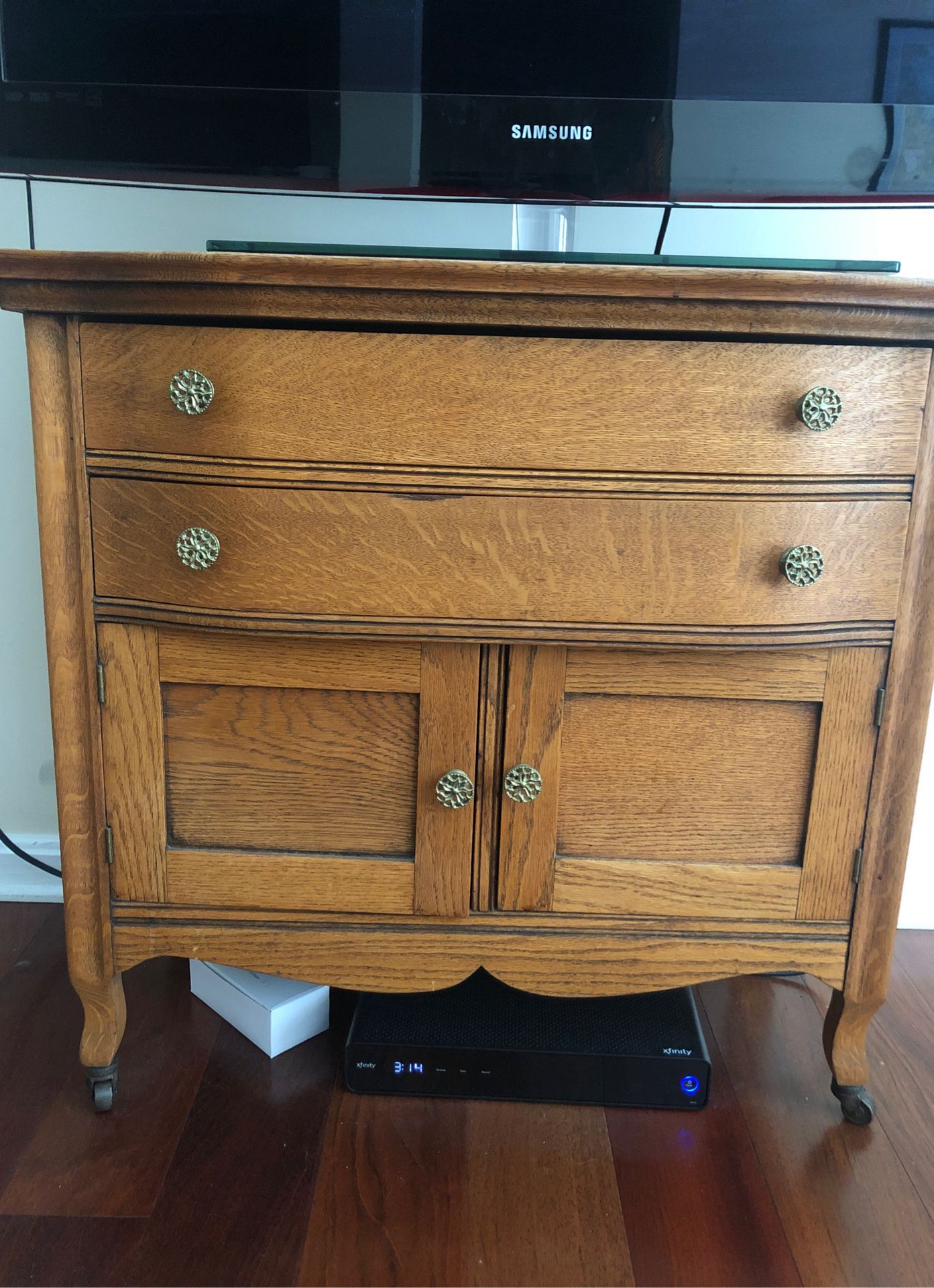 Antique Tiger Oak Cabinet