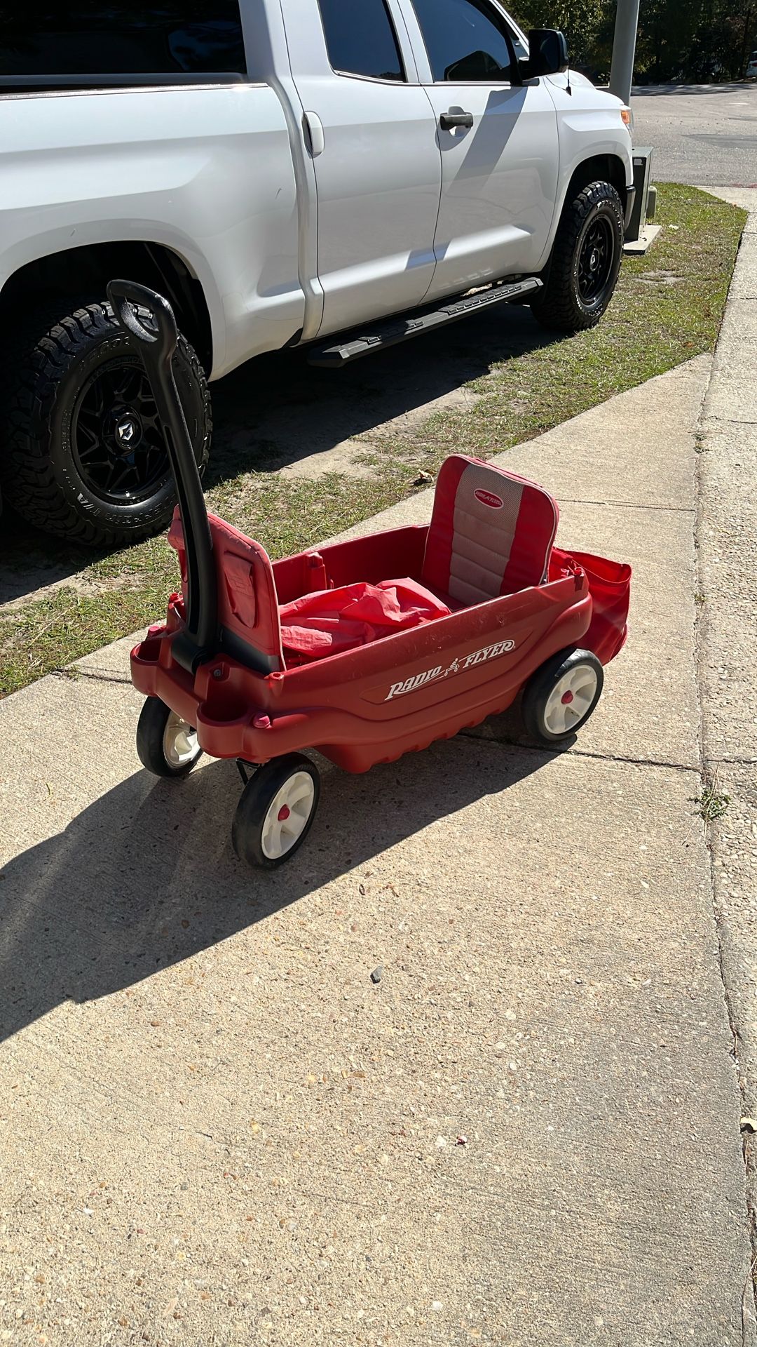 Radio Flyer Wagon  W Seats And Roof Canopy