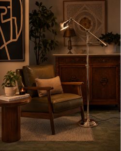 Polished Chrome Ralph Lauren Floor Lamp