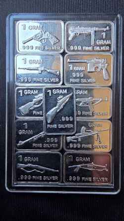1gram fine silver bars