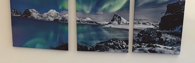 Northern Lights 3-Panel Canvas Wall Art