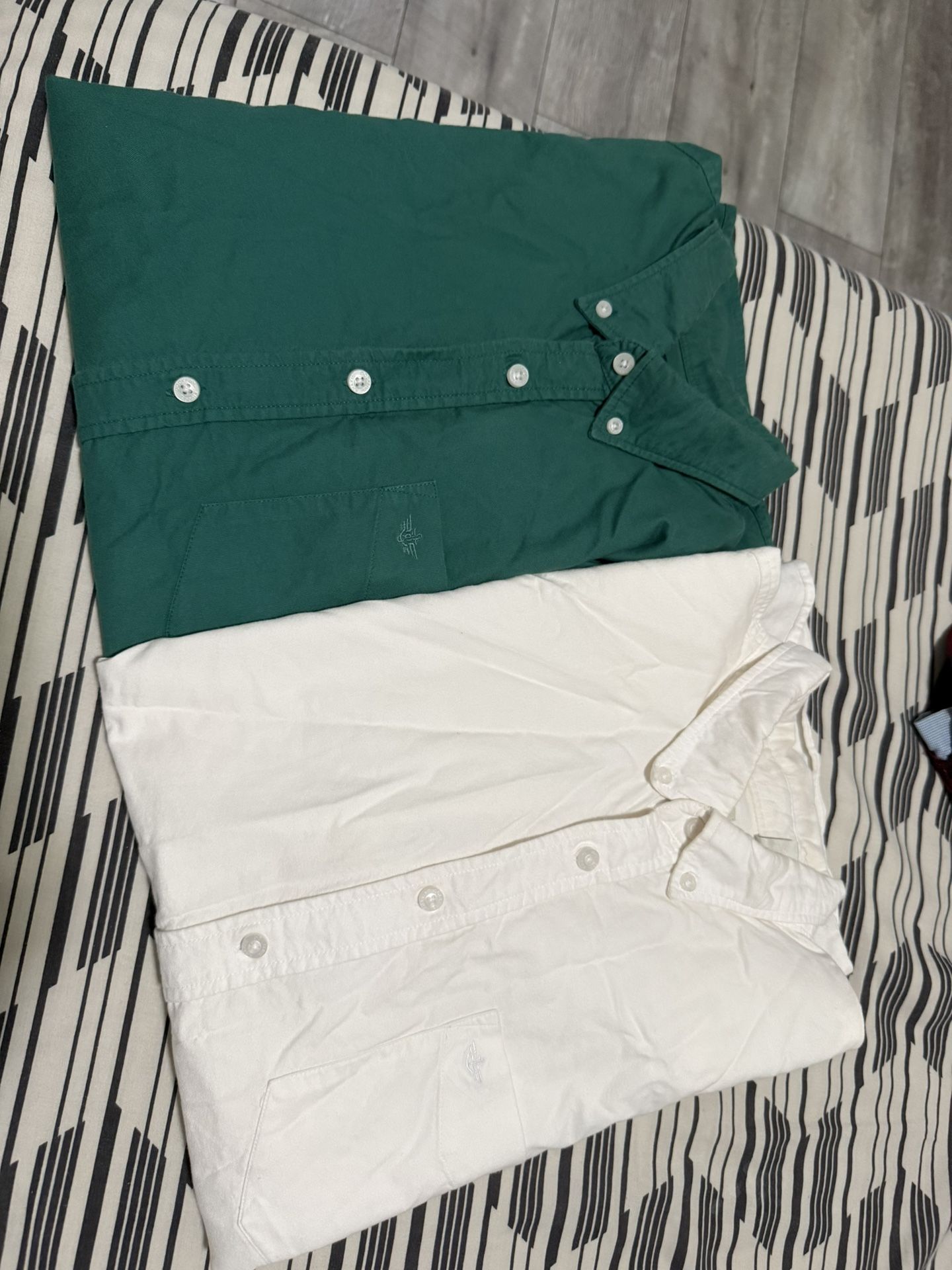 Dockers Button Down Shirts - Green & White