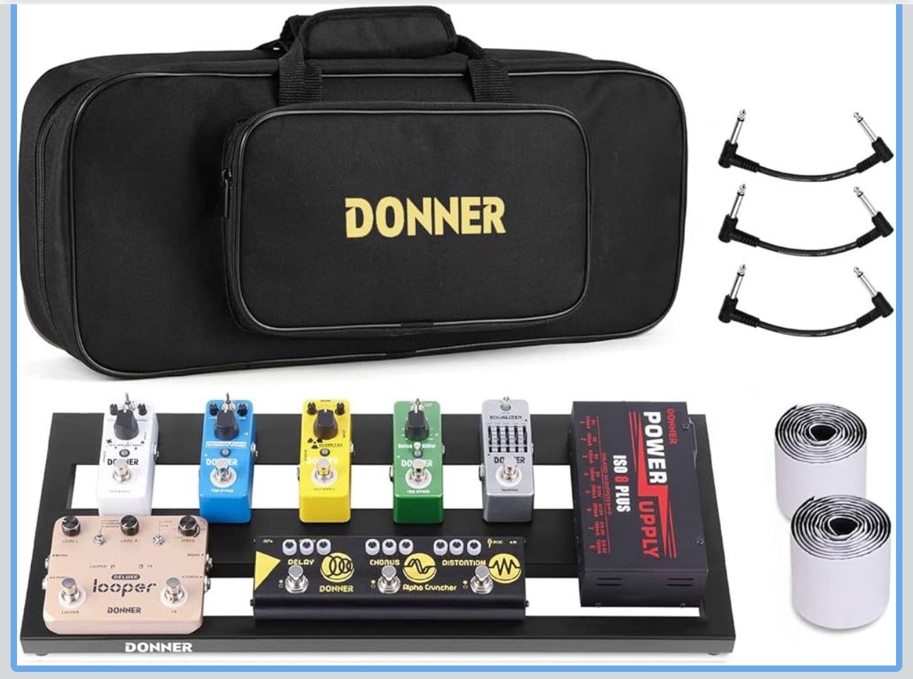Donner Guitar Pedal Board Case DB-2 Aluminium Pedalboard 20'' x 8'' with Bag New