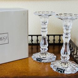 New Mikasa Crestmont Candle Holders