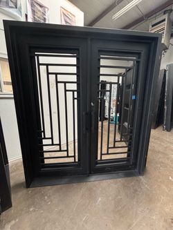 72 x 82 double iron door