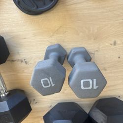 Pair Of 10’s Dumbbells