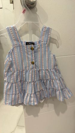 Baby Girl Striped Ruffle Tank Top& shorts