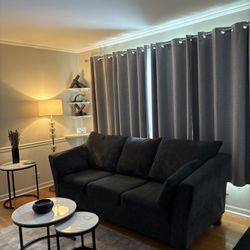 Comfortable Dark Grey Sofa (88 Inches Long)