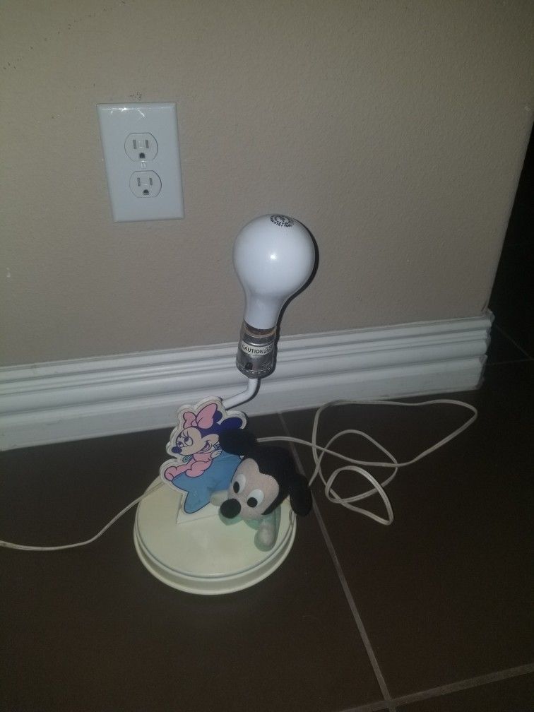 BABY MINNIE AND MICKEY MOUSE LAMP 