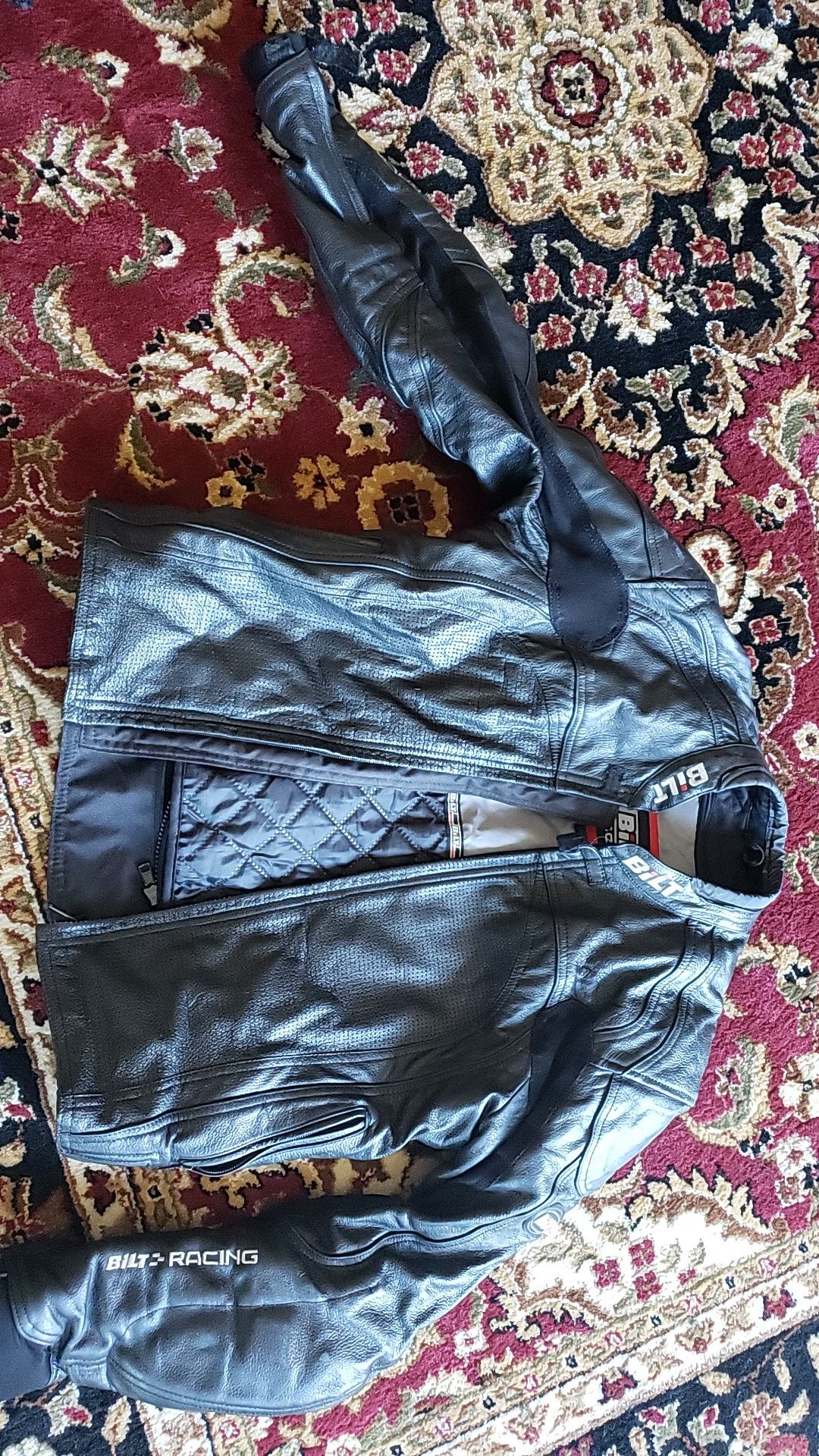 Bilt leather motorcycle rider jacket MEDIUM