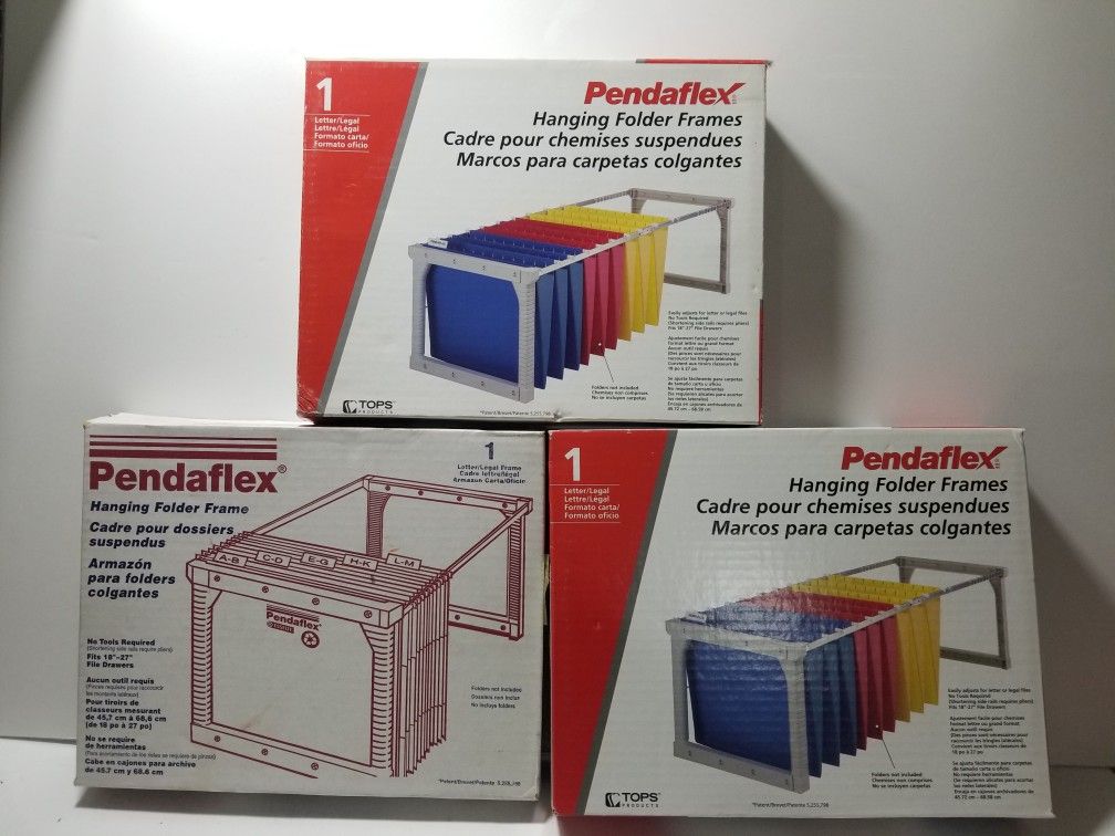 3 Pendaflex Hanging Folder Frames. $60 value