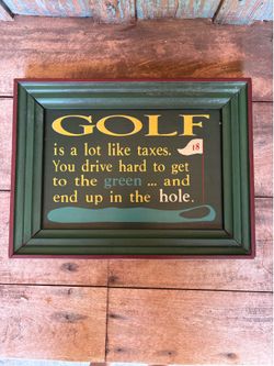 Golf Plaque Humorous Dad Mancave decor
