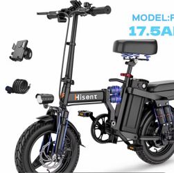 Hisent full suspension foldable electric bike 500w 48V  large 17.5AH battery