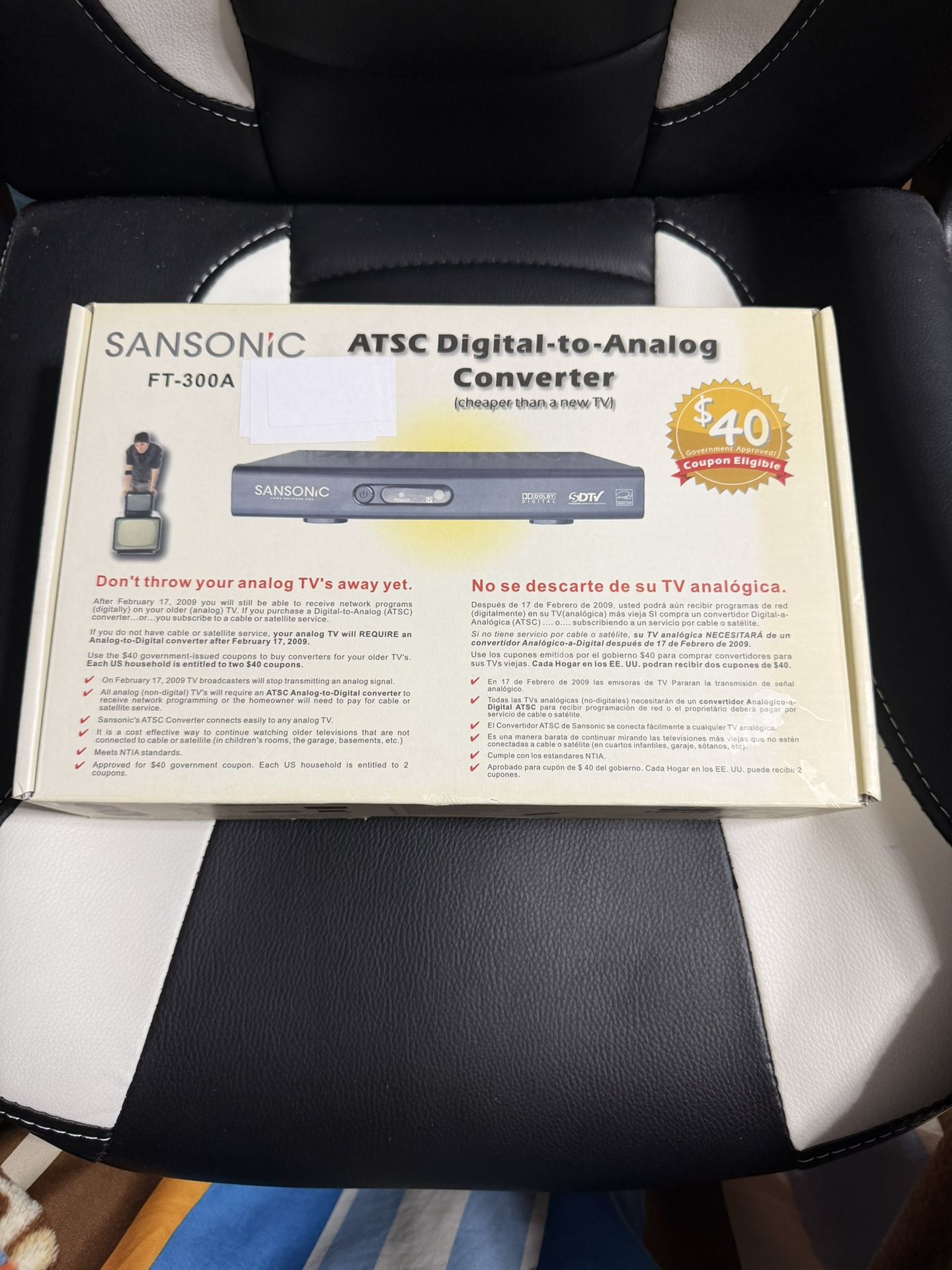 Sansonic Model FT-300A Digital to Analog Converter Box w/Remote! NEW